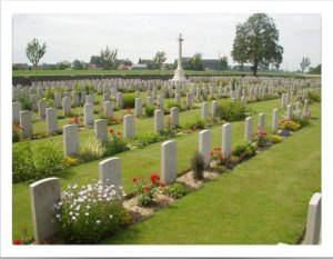 Ration	Farm	Military	Cemetery,	La	Chapelle	d’Armentieres